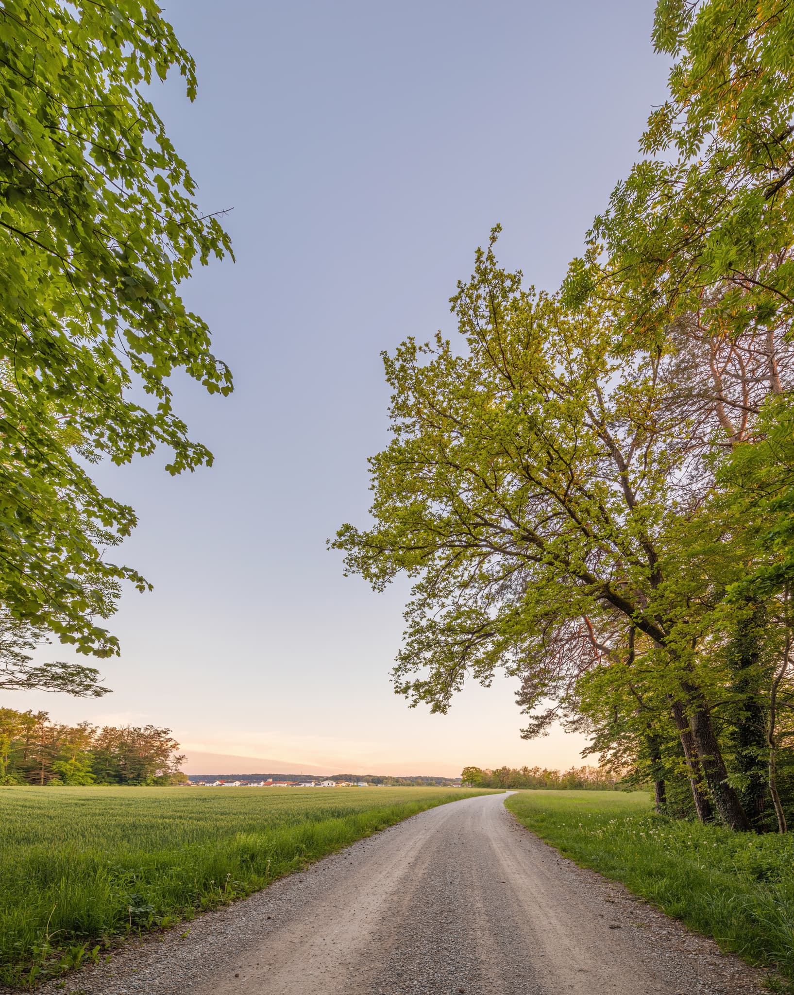 Klosterau, Ortsteil Mehring, Landkreis Altötting, Oberbayern. Die Inn-Salzach Region in Deutschland zeigt idyllische Landschaft mit Feldern und Bäumen.