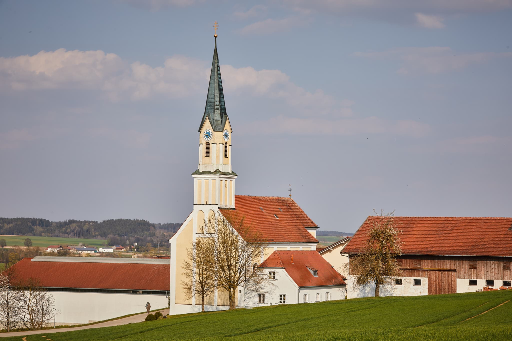 Wallfahrtskirche Maria Heimsuchung in Anzenberg, Gemeinde Massing, Landkreis Rottal-Inn, Niederbayern, Region Holzland, Deutschland.
