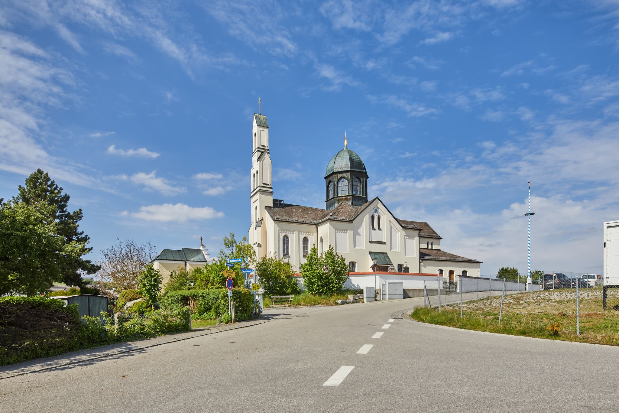 Kirche St. Maria Loreto in Ramsau, Ortsteil von Reichertsheim, Mühldorf am Inn, Oberbayern. Ein Juwel der Inn-Salzach Region in Deutschland.
