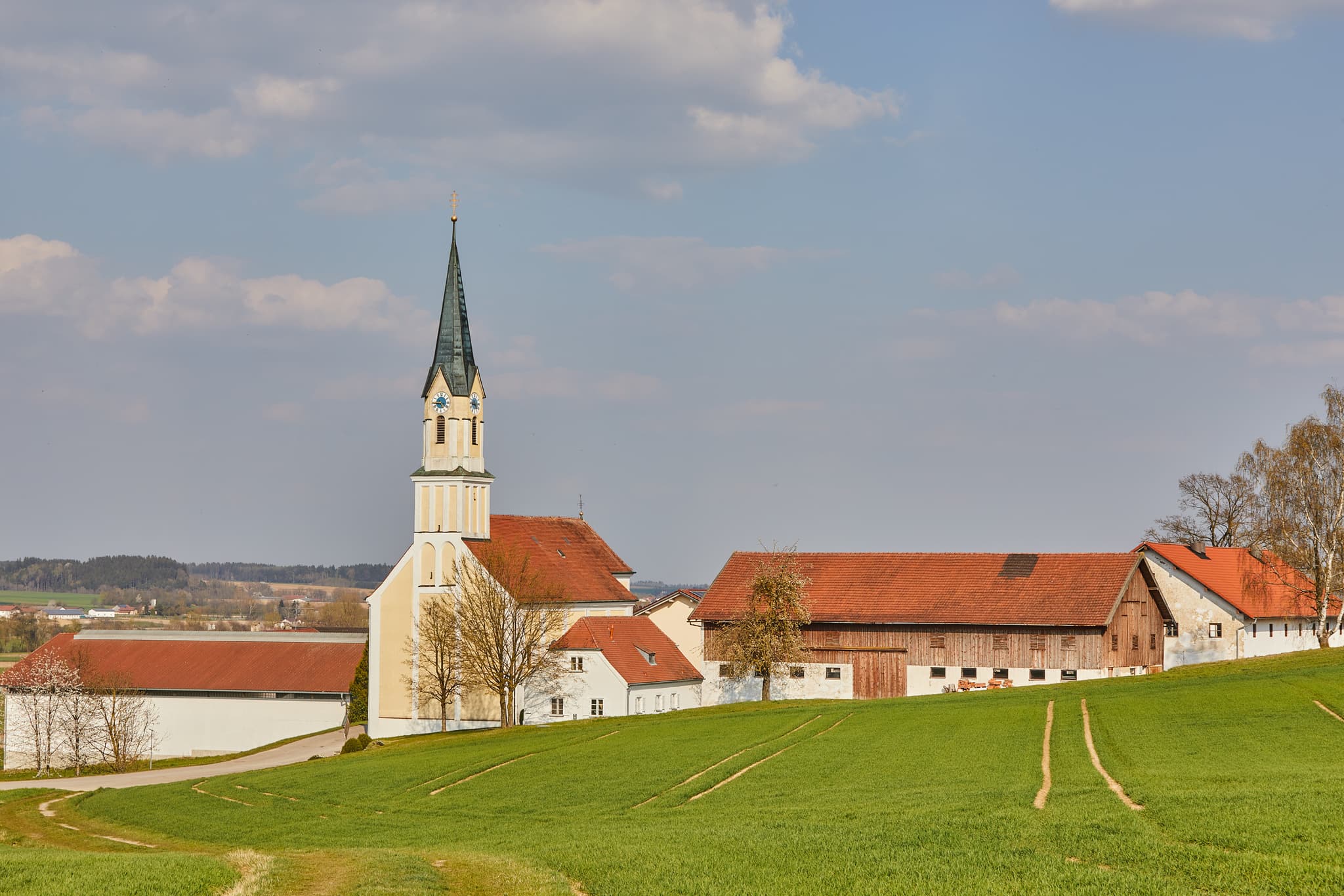 Wallfahrtskirche Maria Heimsuchung in Anzenberg, Gemeinde Massing, Landkreis Rottal-Inn, Niederbayern, Region Holzland, Deutschland.