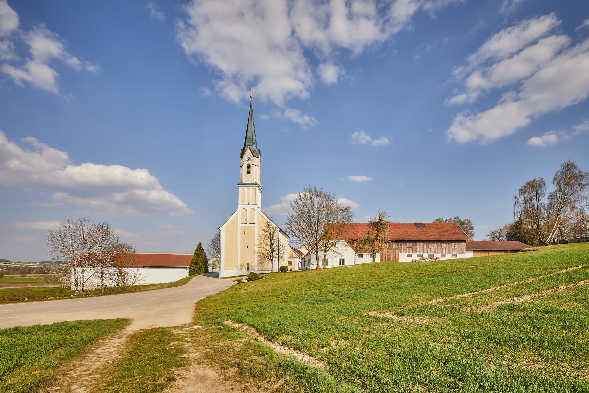 Wallfahrtskirche Maria Heimsuchung in Anzenberg, Gemeinde Massing, Landkreis Rottal-Inn, Niederbayern, Region Holzland, Deutschland.