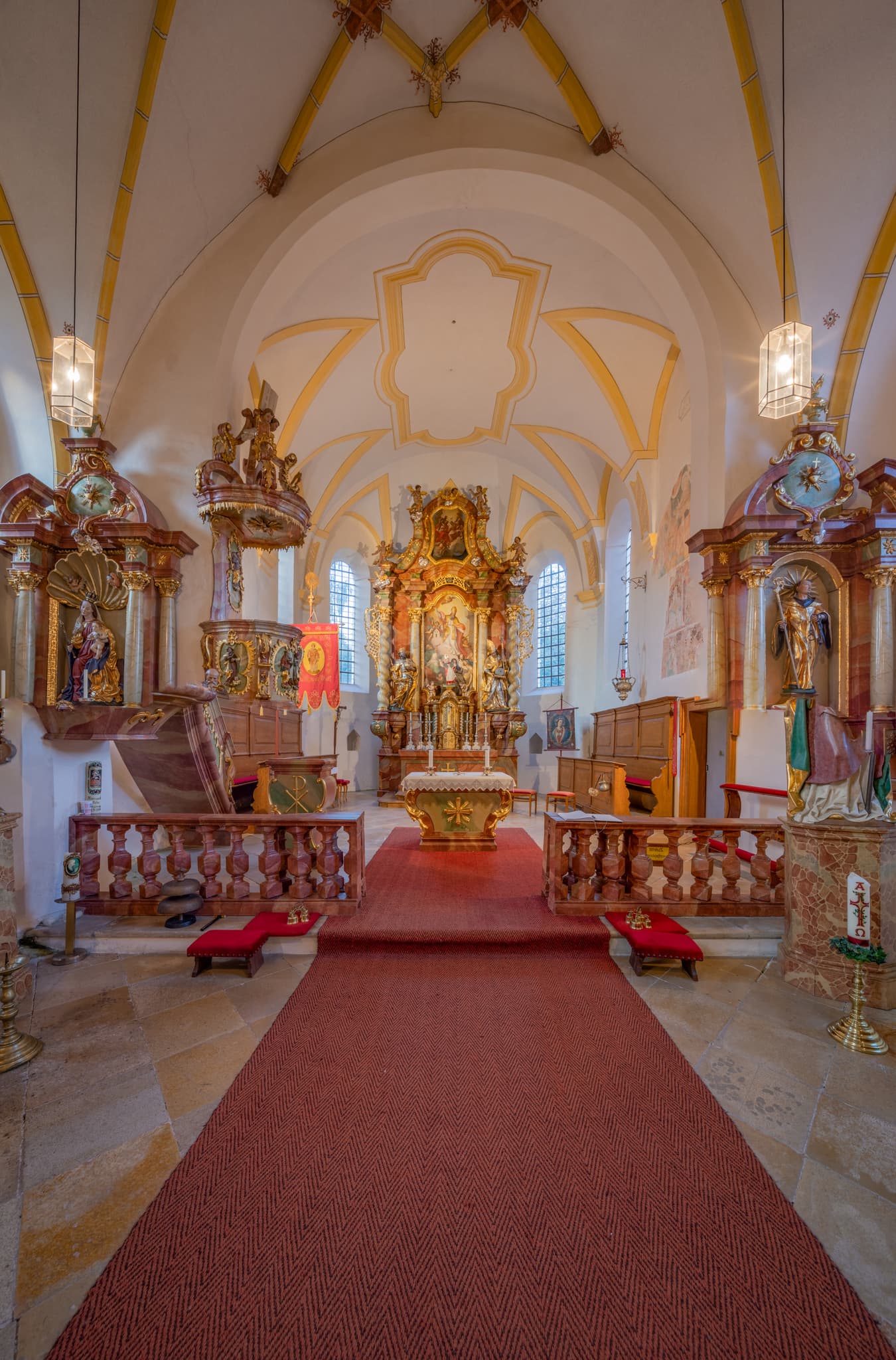 Historische St. Wolfgang Wallfahrtskirche in Bad Griesbach im Rottal, Landkreis Passau, Niederbayern, Deutschland. Bedeutendes Kulturdenkmal.