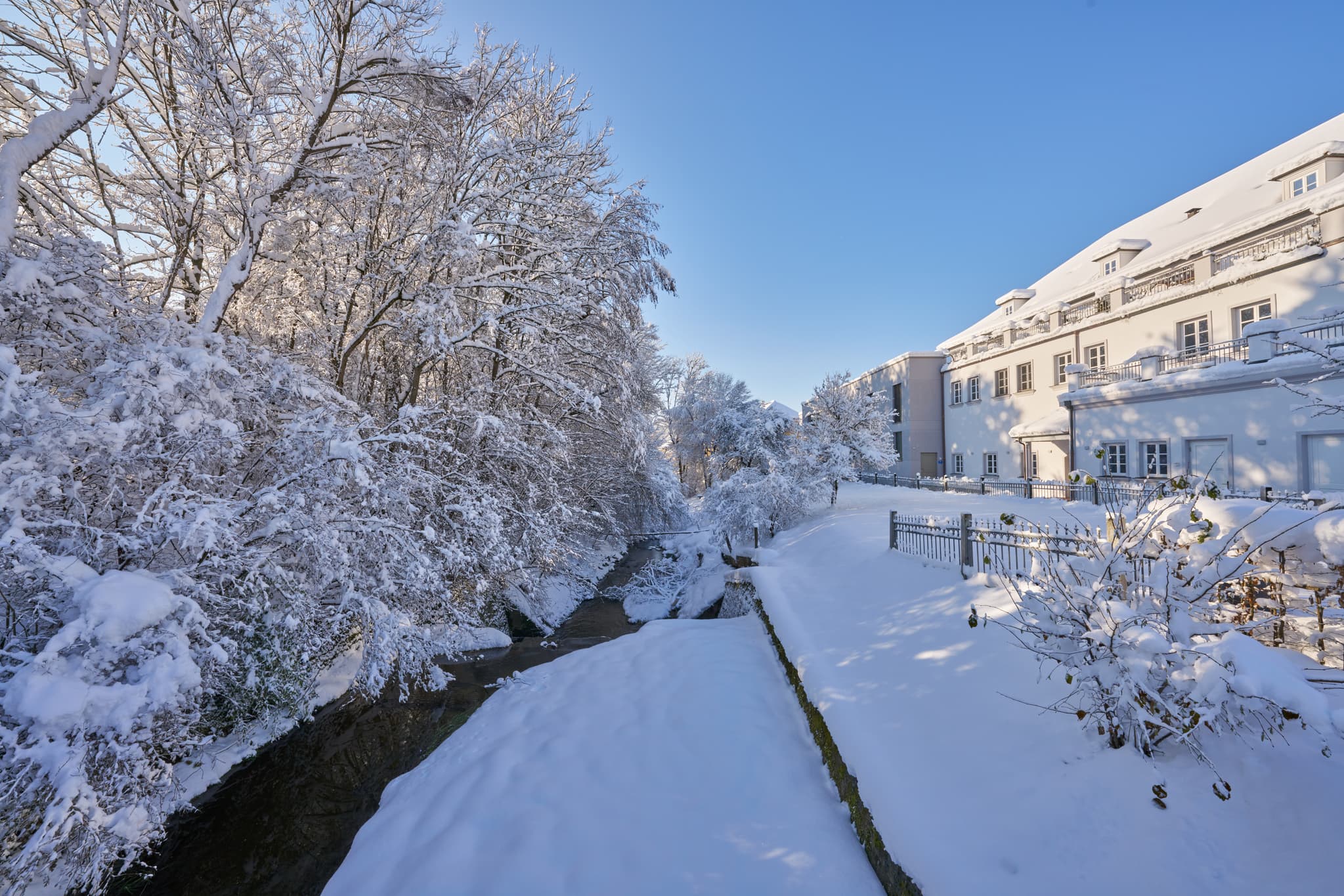hinter Gemeinde im Winter, Reischachbach, Altötting