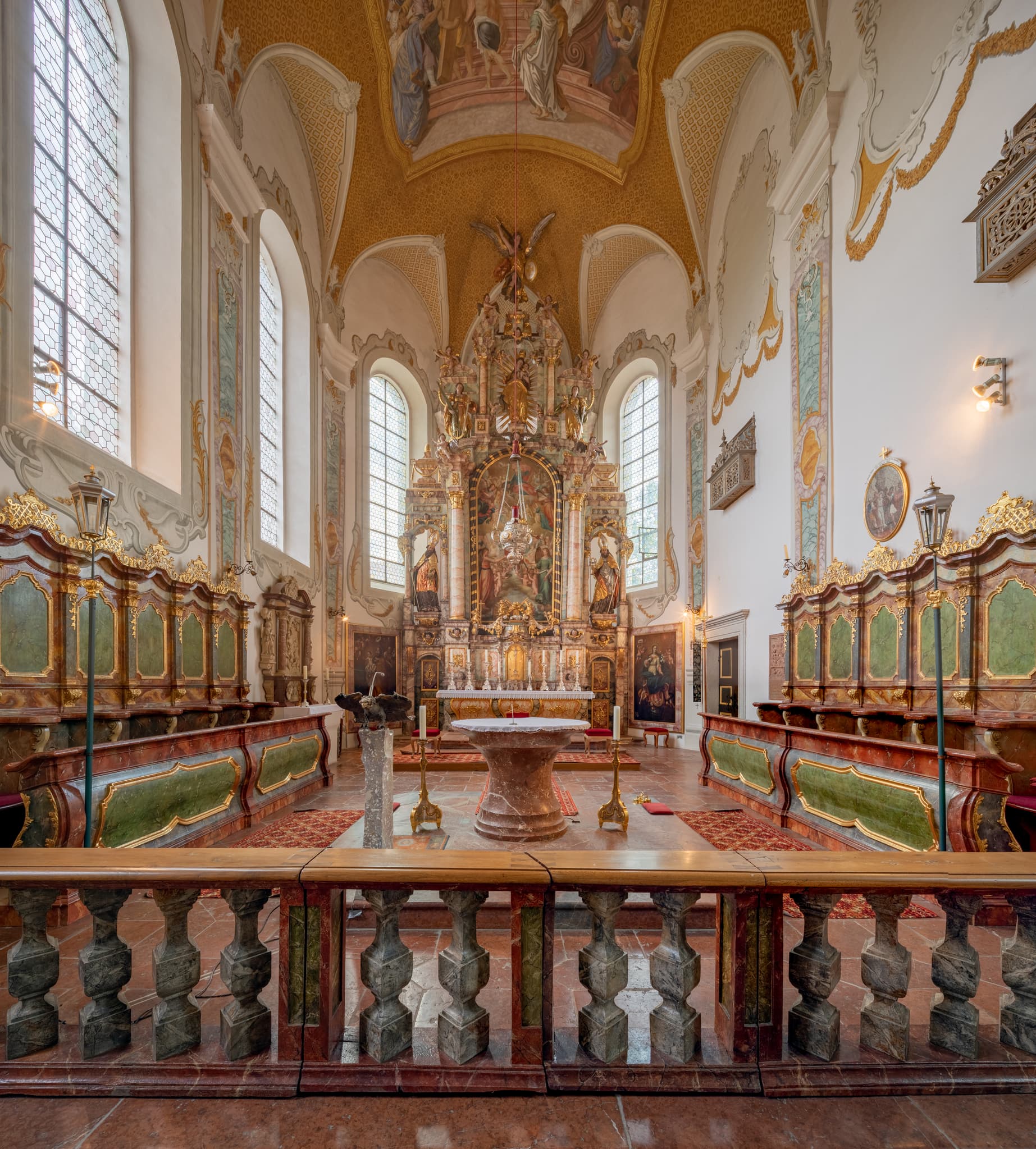 St. Salvator Klosterkirche Heilige Dreifaltigkeit in Bad Griesbach im Rottal, Landkreis Passau, Niederbayern, Deutschland. Ein Juwel barocker Sakralarchitektur.