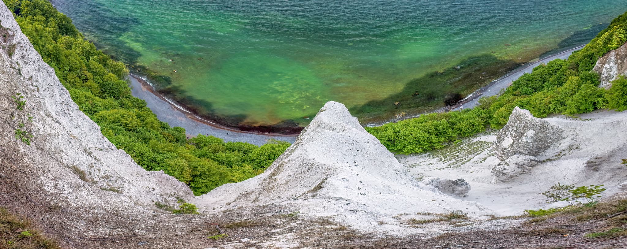 Victoriasicht, Rügen, mit Kreidefelsen und der Ostsee. Eine einzigartige Naturlandschaft in Vorpommern, Mecklenburg-Vorpommern, Deutschland.