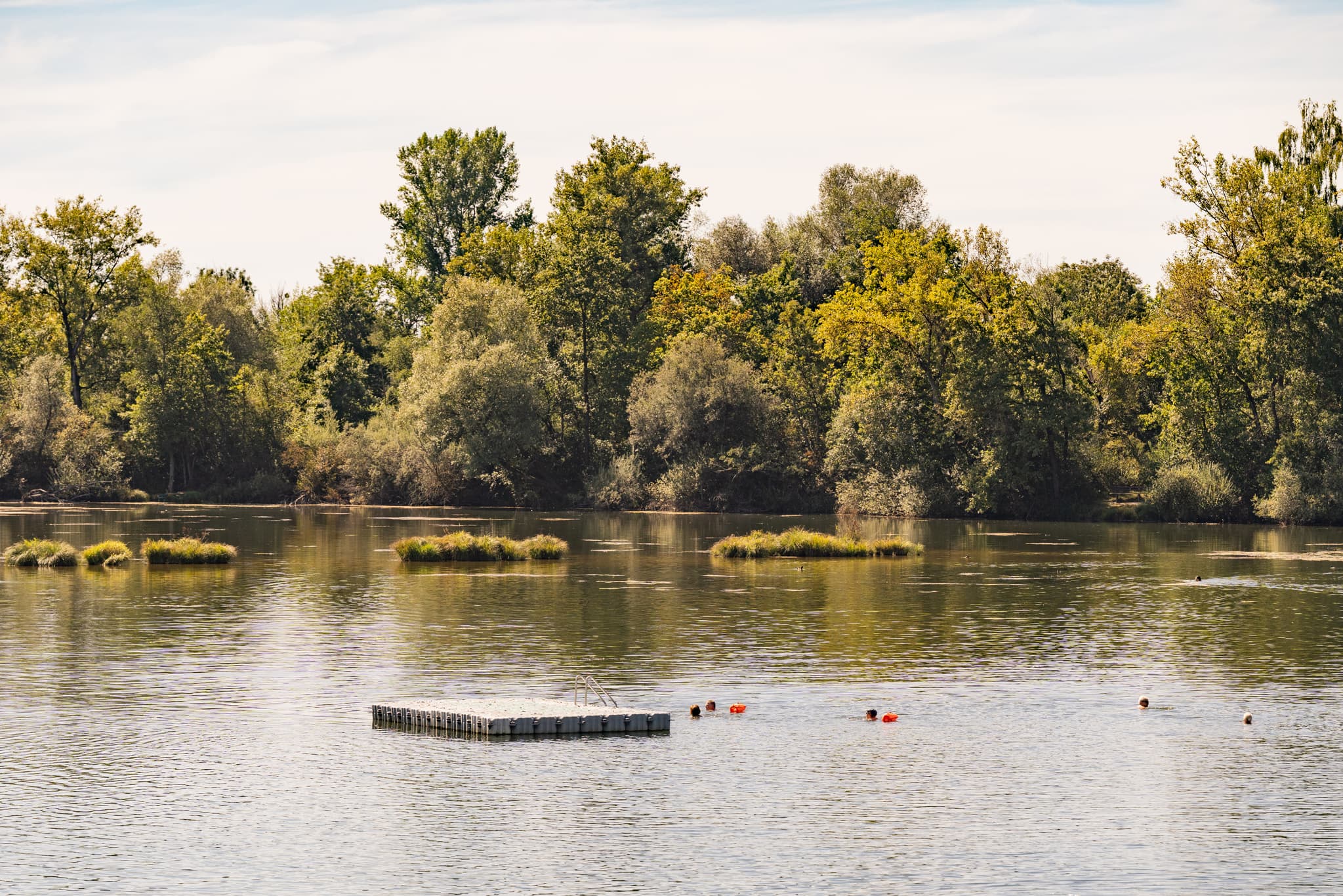 Waldsee Lago im Sommer, Badesee Kirchdorf am Inn, Simbach, Landkreis Rottal-Inn, Niederbayern, Deutschland, Naherholungsgebiet im Bäderdreieck