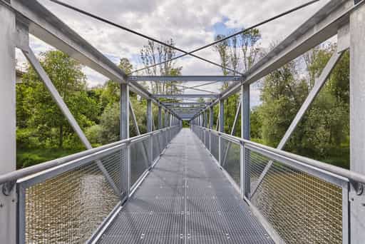 Neue Fahrrad und Fußgängerbrücke, Garching, Altötting