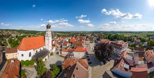 Bad Griesbach Stadtplatz Luftaufnahme, Passau, Niederbayern