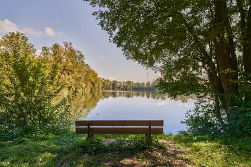 Isen Stausee Landschaft, Winhöring, Altötting, Oberbayern