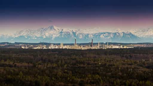 Alpenblick von der Leonberg Aussicht, Borealis, OMV, Wacker