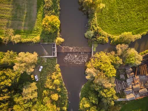 Rott Wehr Wasserfall, Löfflmühle, Rottal-Inn, Niederbayern