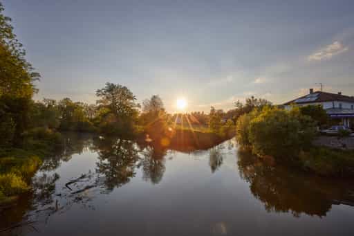 Isen und Isenkanal Brücke, Erharting, Mühldorf am Inn
