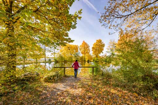 Herbst im Kurpark Bad Griesbach, Passau, Niederbayern
