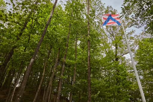 Fahne mit Fahnenmast, Julbach, Rottal-Inn