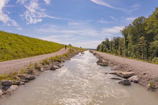 Fischwanderhilfe mit Wege, Kirchdorf am Inn, Rottal-Inn
