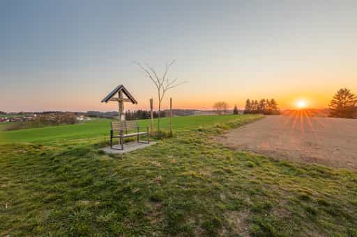 Feldkreuz im Abendlicht, Arbing, Reischach, Altötting