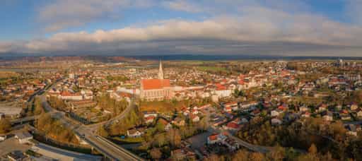 Stadtansicht Panorama, Neuötting, Altötting, Oberbayern
