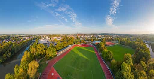 Luftbild Stadt Eggenfelden, Rottal-Inn, Niederbayern