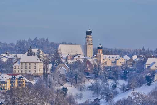Winter in Bad Griesbach Stadt, Passau, Niederbayern, Rottal
