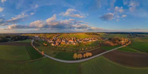 Panoramaansicht Ulbering, Rottal-Inn, Niederbayern