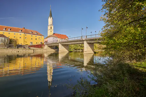 Vils Stadtansicht, Vilshofen, Passau, Niederbayern