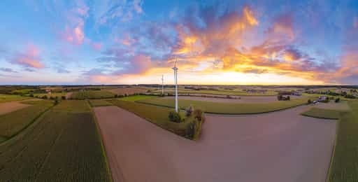 Windpark Panorama, Dirnaich, Rottal-Inn, Niederbayern