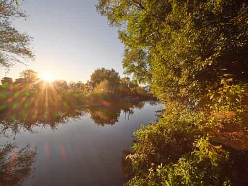Löfflmühle Rott Kanal zum Wehr, Hebertsfelden, Rottal-Inn