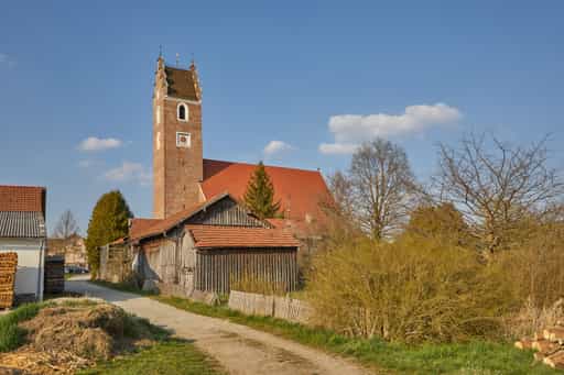 Kirche Rückseite, Oberdietfurt, Rottal-Inn, Niederbayern