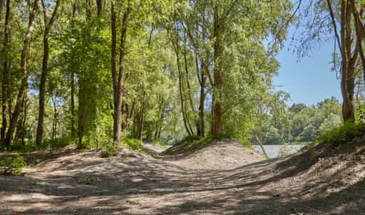 Inn Landschaft, unterhalb von Ecksberg bei Mühldorf