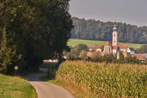 Pilgerweg Richtung Mehring, Badhöring, Altötting, Oberbayern