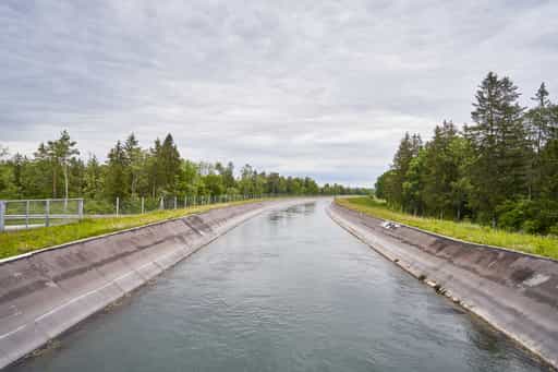Gufflham Alzkanal Brücke, Burgkirchen, Altötting, Oberbayern