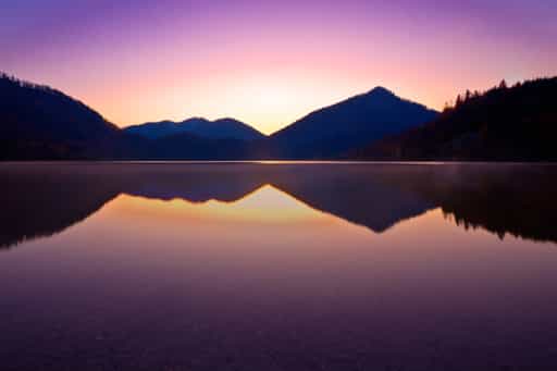 Weitsee Spiegelung, Reit im Winkl, Traunstein, Oberbayern