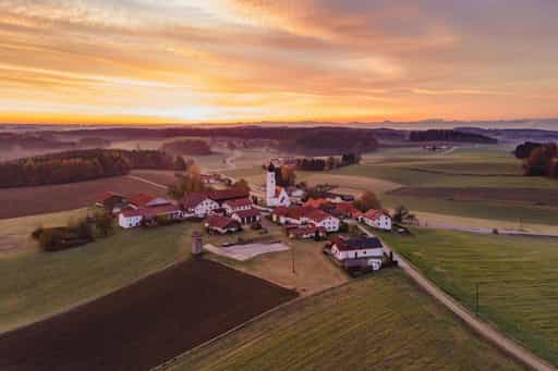 Luftaufnahme Endlkirchen, Erlbach, Altötting, Oberbayern