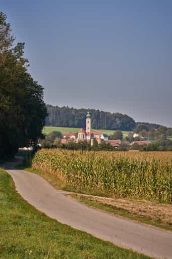 Pilgerweg Richtung Mehring, Badhöring, Altötting, Oberbayern