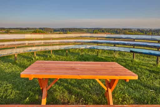 Bergpanorama Tafel Itsching, Halsbach, Altötting, Oberbayern