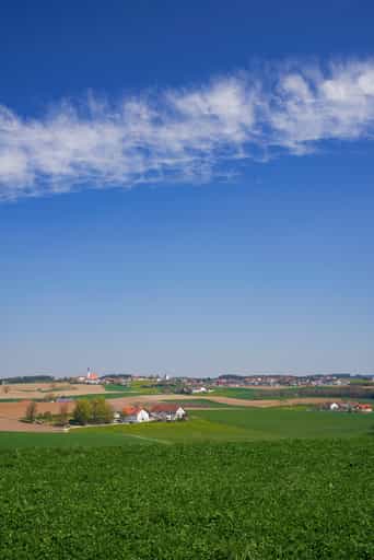 Blick Niederbergkirchen, Mettenheim, Mühldorf, Oberbayern