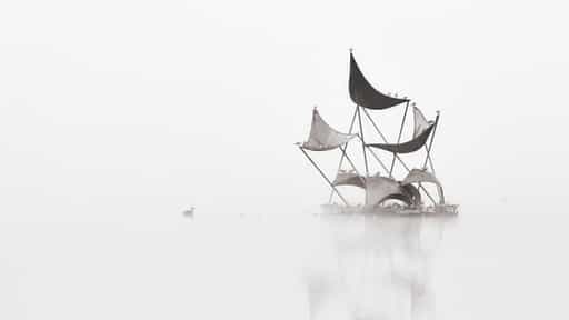 Skulptur, Rottauensee, Rottal-Inn, Niederbayern