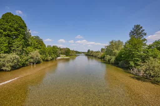 Blick von der Alz-Brücke, Burgkirchen-Hirten, Oberbayern
