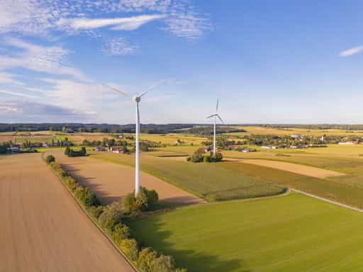 Windpark bei Dirnaich, Landkreis Rottal-Inn, Niederbayern