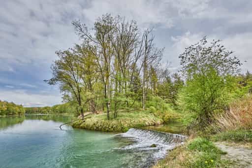 Inn Hirschbach Wasserfall Frühling, Teising, Oberbayern
